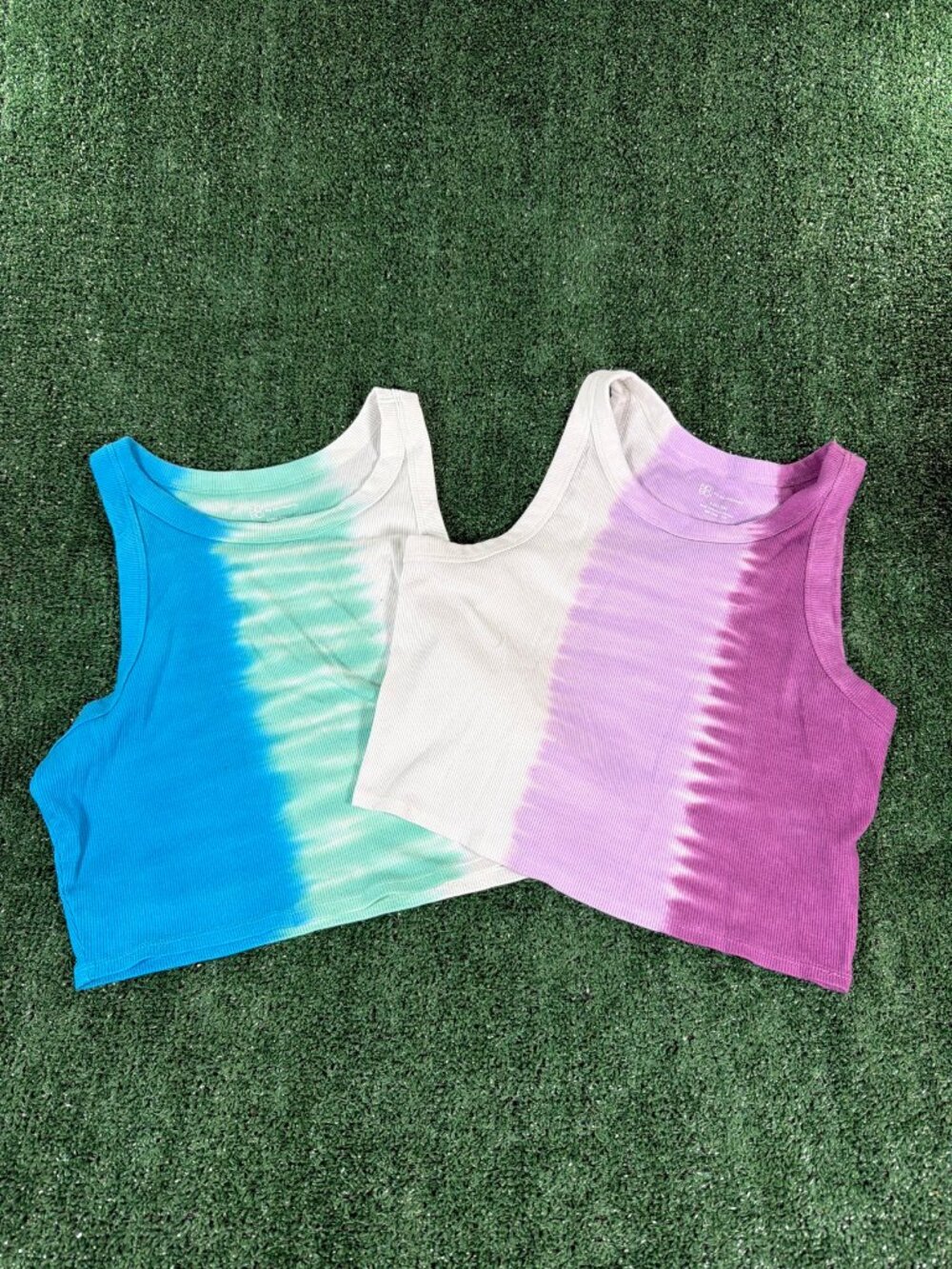 No Boundaries Ribbed Crop Tank Bundle 2-Pack Juniors L Tie-Dye